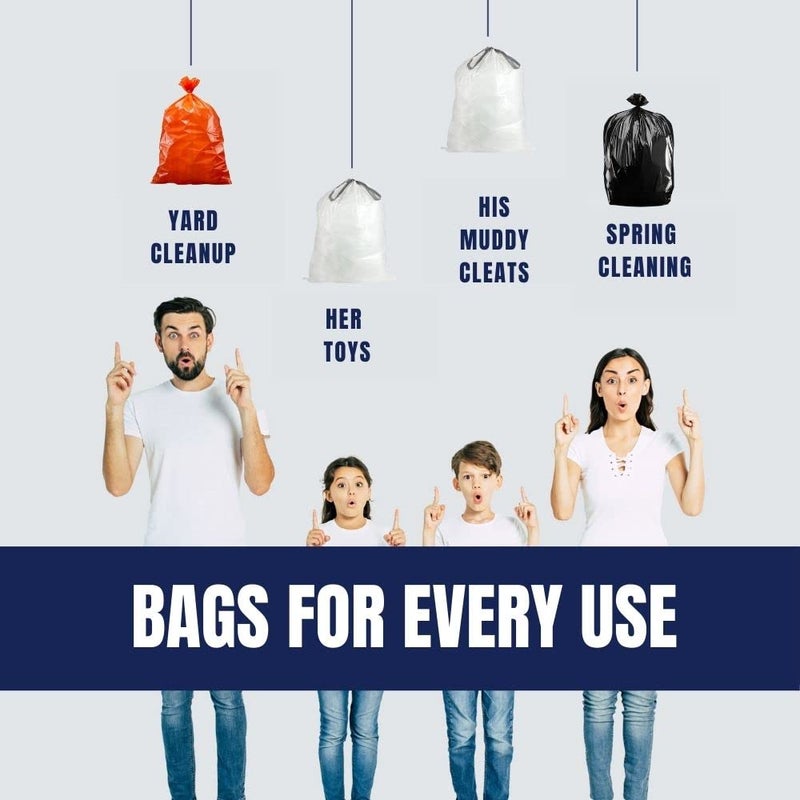 Plasticplace 55-60 gallon Trash Bags â”‚ 1.2 Mil â”‚ Orange Heavy Duty Garbage Can Liners â”‚ 38â€ x 58â€ (50 Count) - Image 5